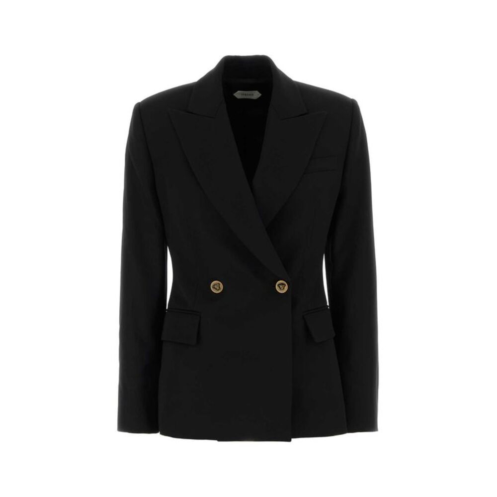 Versace Women Informal Jacket Heavy Weight Wool Grain De Poudre